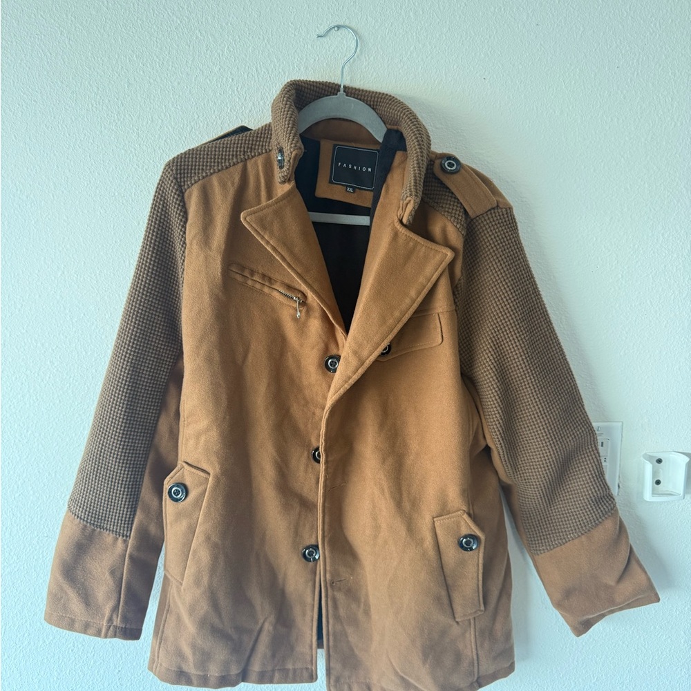 Kenneth Cole Tan Military Jacket